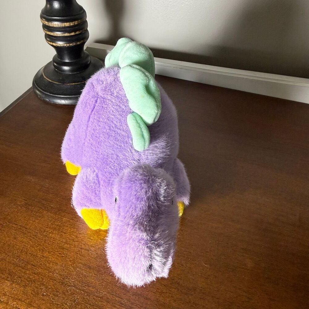 Plush Creations, Inc Purple Dinosaur Plush Plays Put On A Happy Face Stuffed Ani - Picture 2 of 7